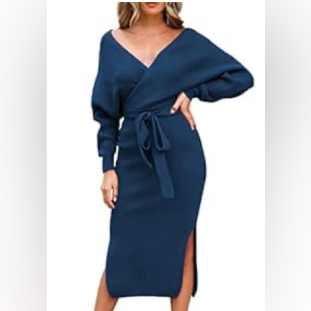 Beautiful Midnight Navy Sweater dress! High end Quality dress